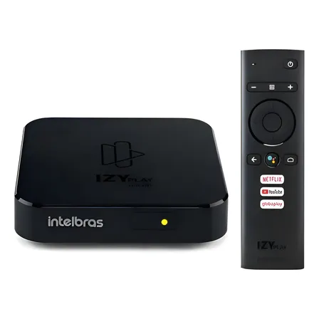 Smart Box Intelbras Izy Play 2a Geração Android Quadcore 8gb Preto De Voz
