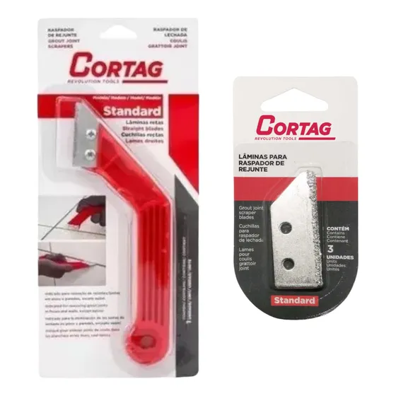 Raspador Rejunte C/ 5 Lâminas Diamantadas Standard Cortag