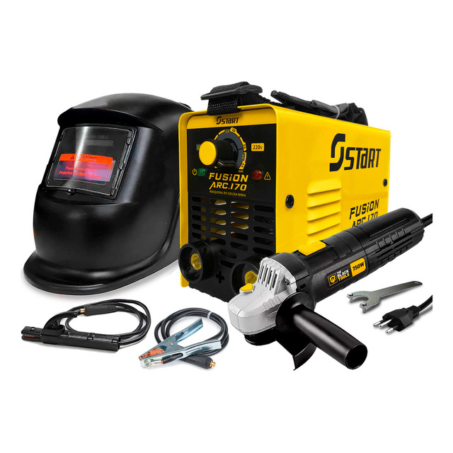 Inversora Solda 170a Bivolt + Esmerilhadeira 4.1/2 Mascara Inversora Solda 170a Bivolt + Esmerilhadeira 4.1/2 Mascara