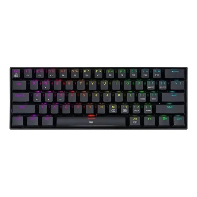Teclado Gamer Redragon K630rgb Dragonborn Sw Red Teclado Negro Idioma Inglés Us