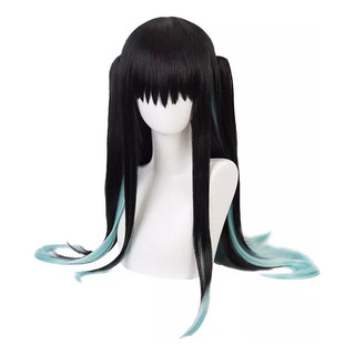 Peruca De Cabelo Comprido Demon Slayer Tokitou Muichiro Cosp Peruca De Cabelo Comprido Demon Slayer Tokitou Muichiro Cosp
