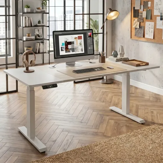 Escritorio Altura Ajustable Eléctrico 120cm Profesional Duo Arce