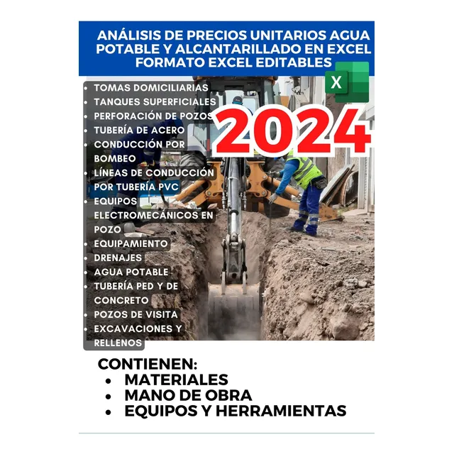Matrices De Análisis De Precios Unitarios 2024 Agua Potable