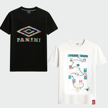 Camiseta Infantil Kit 2 Camisa Panini Umbro Dream Diamond Camiseta Infantil Kit 2 Camisa Panini Umbro Dream Diamond