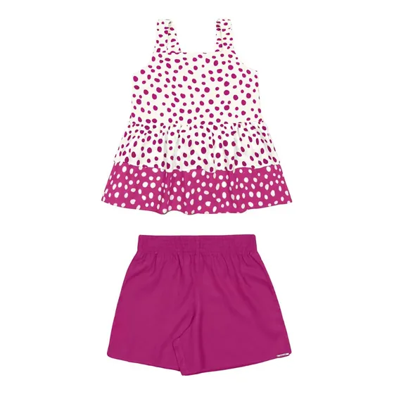 Conjunto Alakazoo Menina Bolinhas Pink Lançamento