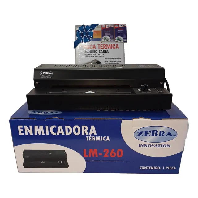 Enmicadora Metálica Mica Térmica Carta / Oficio Zebra Lm-260