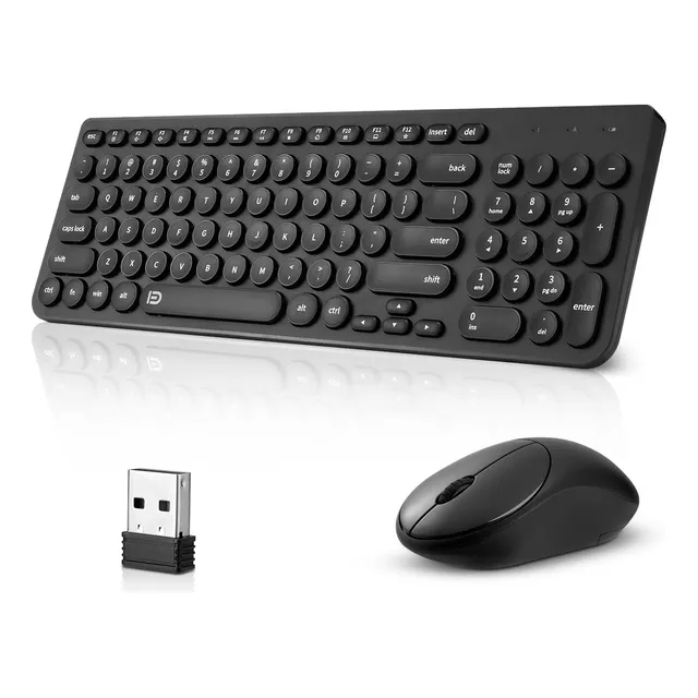 Kit De Teclado Y Ratón Inalámbrico Usb Portátil Para Ordenad