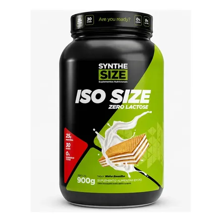 Ganho Muscular Iso Size Free Lactose 900g Whey Synthesize Sabor Baunilha
