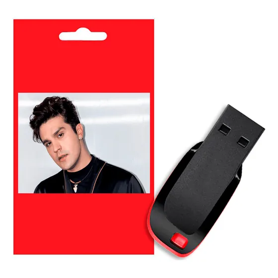 Pendrive Coleção Mp3 Luan Santana Preto/prateado