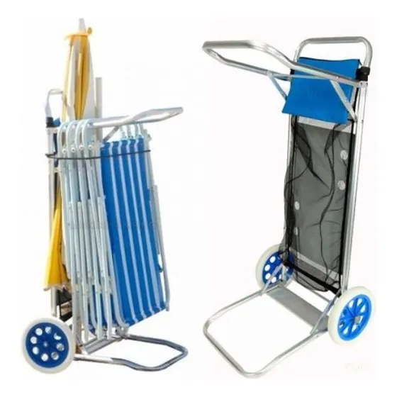 Carro Mor Carrito De Playa Aluminio Mesa Sillas 