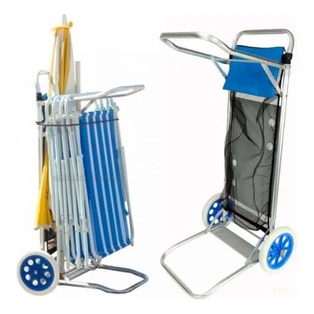 Carro Mor Carrito De Playa Aluminio Mesa Sillas 