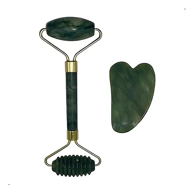 Gua Sha Y Roler De Jade Masaje Piedra Kit Revitalift