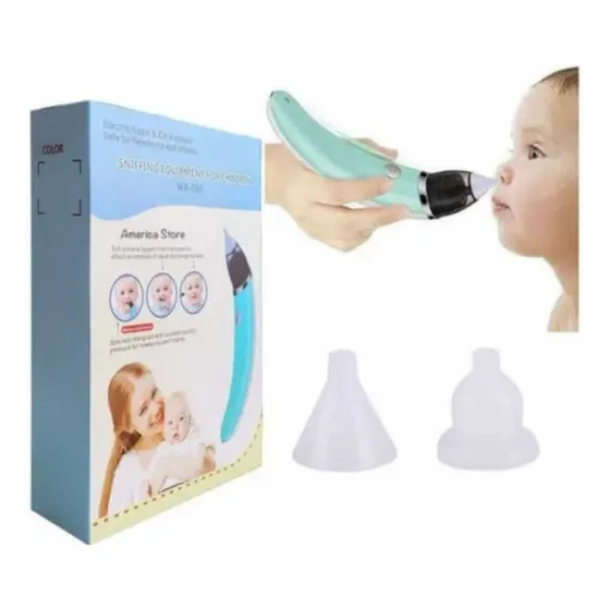 Aspirador Nasal Y Oído Succionador Eléctrico Bebés Portátil Amarillo
