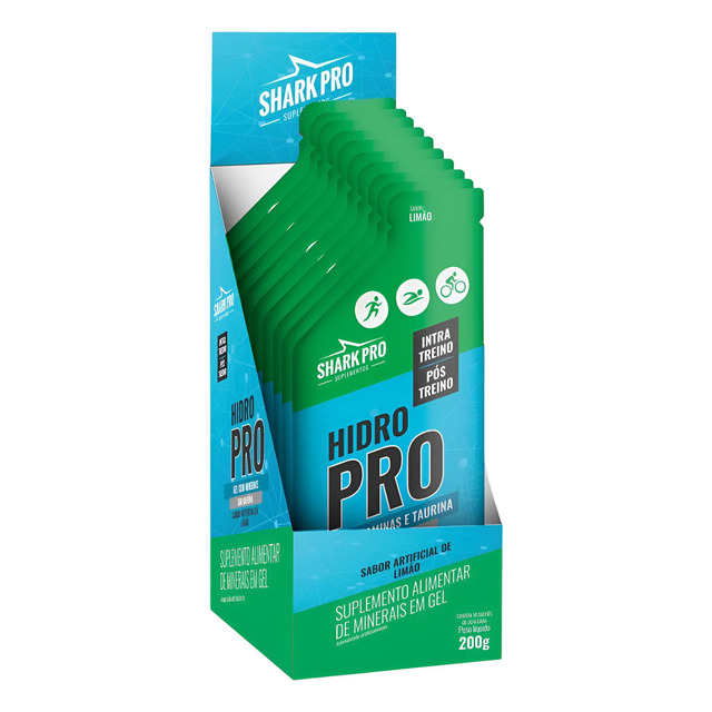 Shark Up Hidro Pro Limão C/ 10 Sachês - Shark Pro Shark Up Hidro Pro Limão C/ 10 Sachês - Shark Pro