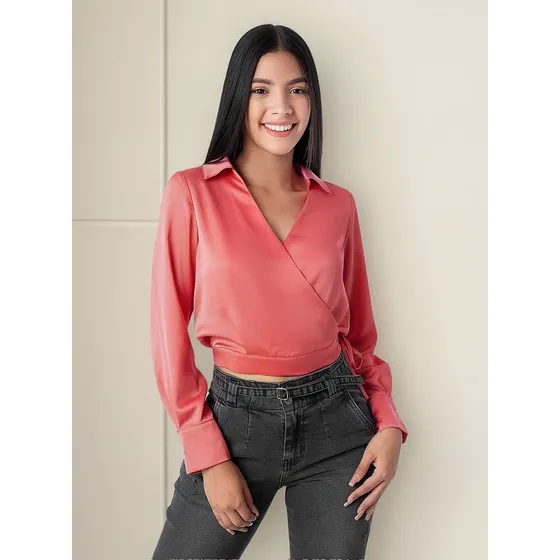 Blusas Moda Saten Mujer Alionna