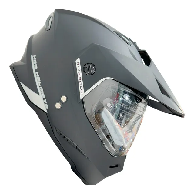 Casco Integral Hro Mx330 Solid Doble Visor Transparente