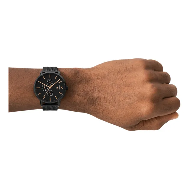 Set Reloj Hombre Armani Exchange Ax7162set De Acero Negro