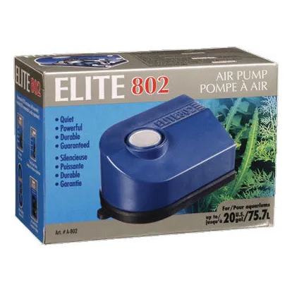 Elite 802 Bomba Motor De Oxígeno Doble Salida Acuarios 20gal