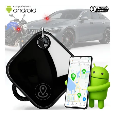 Mini Rastreador Veicular Carro Moto Localizador Gps Android Preto/branco