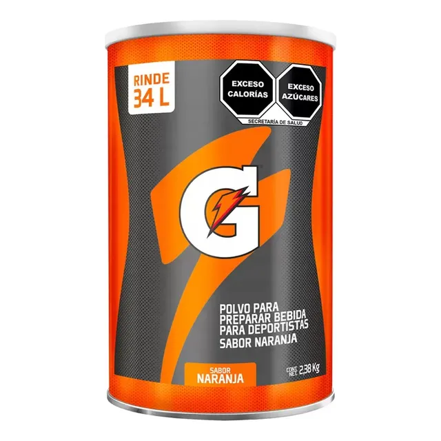 Gatorade En Polvo Naranja 2.38kg Rinde 34 L