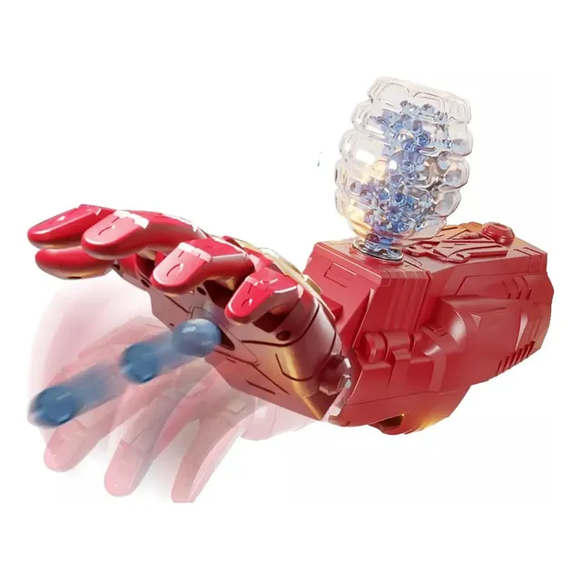 Brazo Iron Man Lanzador Bolas Hidrogel Juego Aire Libre Niño