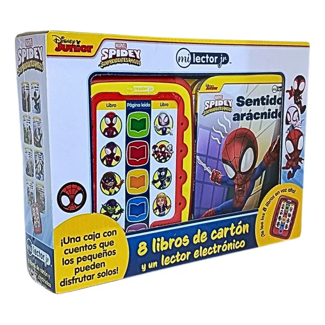 Lector Mágico Junior Spidey Me Reader Jr 8 Libros Carton