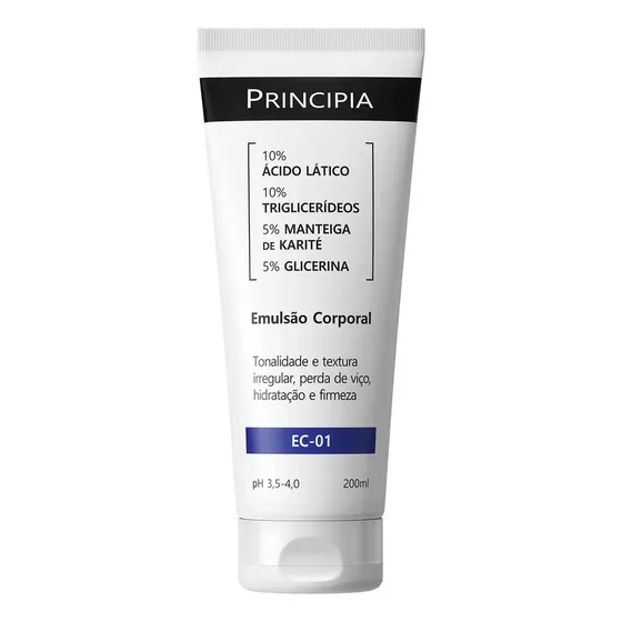 Principia Emulsão Corporal Com 10% de Ácido Lático Ec-01 200ml