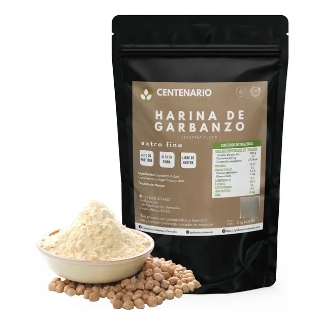 Harina De Garbanzo Extra Fina Sin Gluten Gf Resellable 2kg