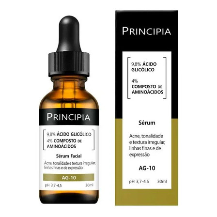 Sérum Renovador Principia 9,8% Ácido Glicólico + Aminoácidos Tipo De Pele Todos Sérum Renovador Principia 9,8% Ácido Glicólico + Aminoácidos Tipo De Pele Todos