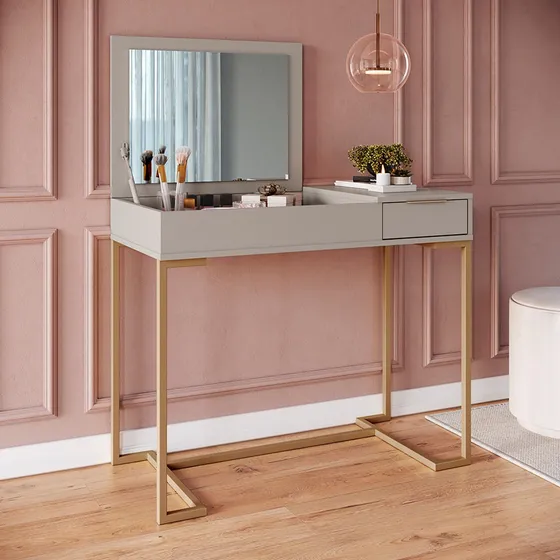 Escritorio Cómoda Tocador Maquillaje Con Cajón Dormitorio