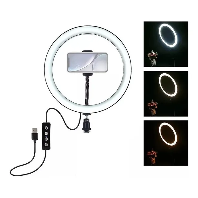 Aro De Luz Led 12 Pulgadas Tripie Tiktok Maquillaje Portátil