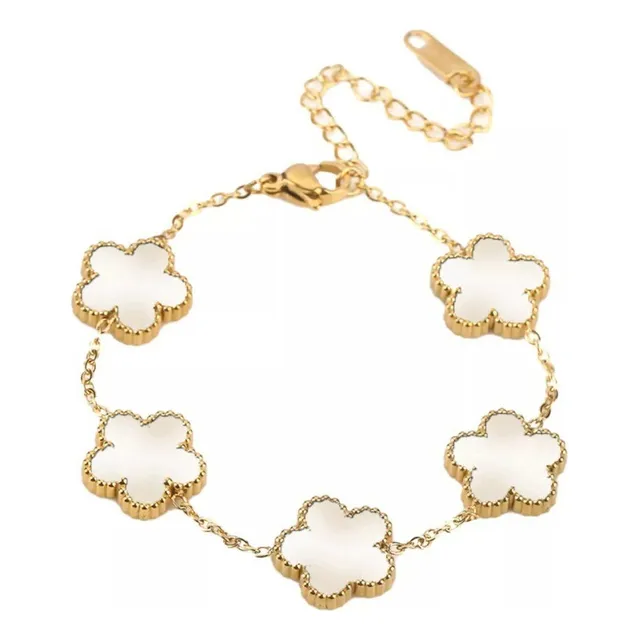 . Pulsera Mujer Flor De Acero Inoxidable, Joyeria Para Mujer