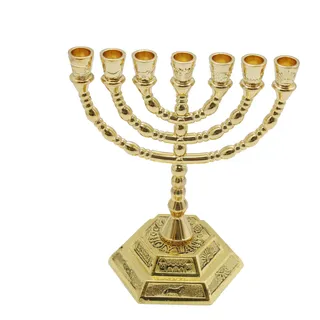 Candelabro Menorah 7 Brazos Templo Jerusalén 12 Tribus Israe Candelabro Menorah 7 Brazos Templo Jerusalén 12 Tribus Israe