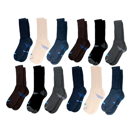 Calceta Calcetín Diabético Para Caballero Algodón 12 Pares