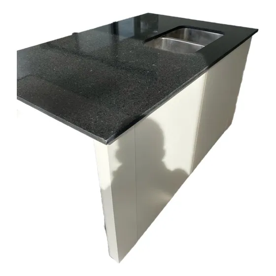 Mesada Granito Pulido Negro Brasil 1x1 Cm 2 Cm Espesor