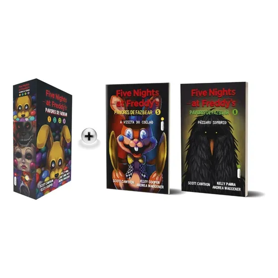 Kit De Livros: Box Pavores De Fazbear: Five Nights At Freddy's, Vols. 1-4, A Visita Do Coelho E Pássaro Sombrio, Vols. 5-6 Fnaf (coleção Exclusiva: Contos Inéditos De Terror E Mistério) Capa Comum
