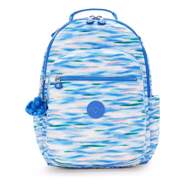 Kipling Mochila Seoul Grande 100% Color Diluted Blue