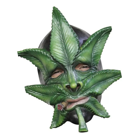 Mascara Hierba Cannabis Disfraz Careta Latex Halloween Mascara Hierba Cannabis Disfraz Careta Latex Halloween