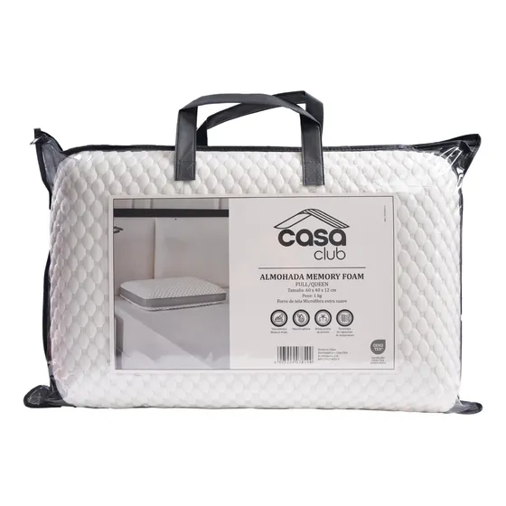 Almohada Memory Foam Casa Club Size King De Lujo Con Forro