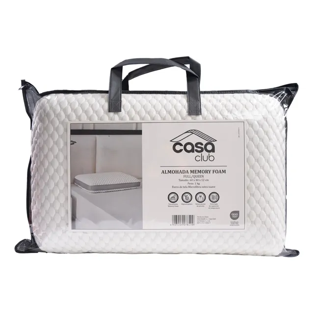 Almohada Memory Foam Casa Club Size King De Lujo Con Forro