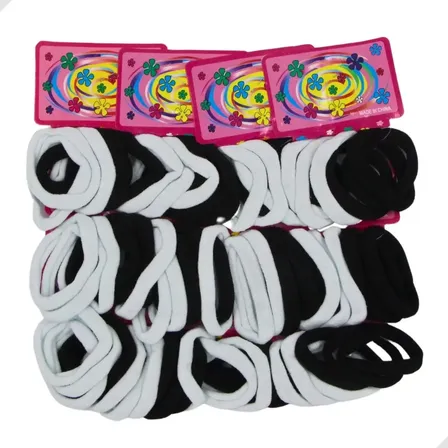 144 Kit Elastico Rabico Prender Cabelo Xuxinha Lycra Lacinho