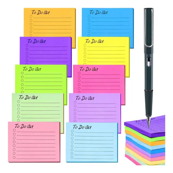 Wxj13 Paquete De 10 Notas Adhesivas Para Listas De Tareas...