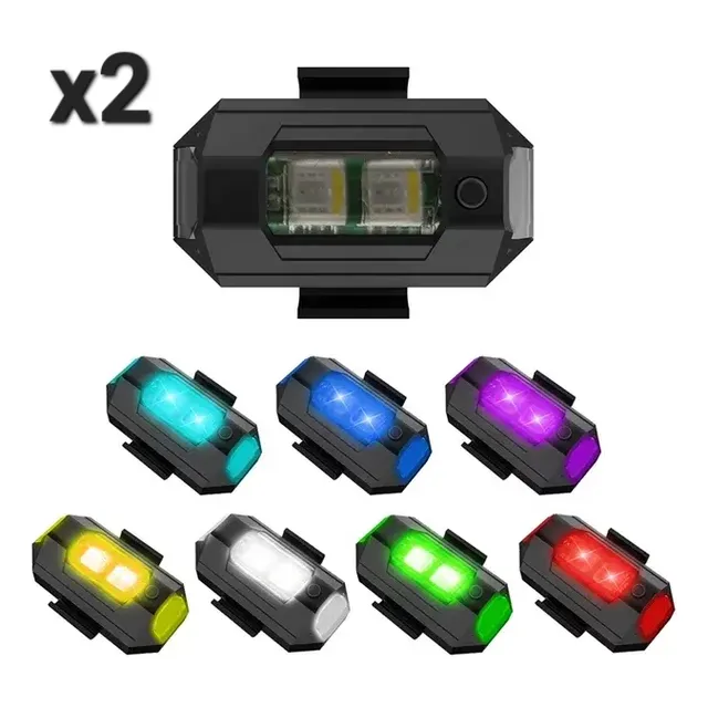 Led Bicicletas Moto Strober Recargables Multifuncion 