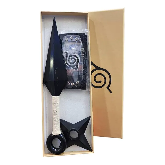 Kit Ninja Naruto Shippuden Kunai Shuriken Bandana Cosplay