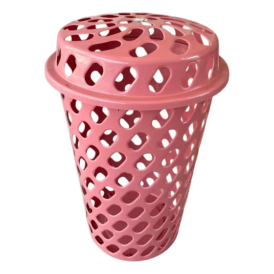 Cesta Plastica Redonda Para Ropa Lavanderia