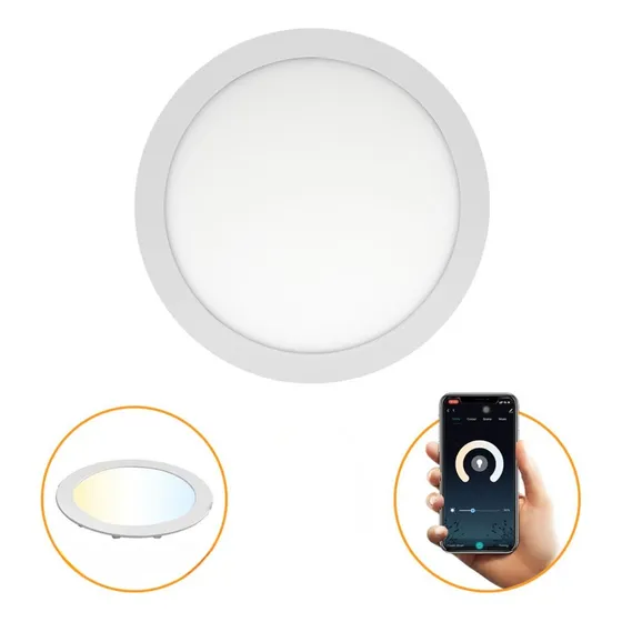 Plafon Sobrepor Redondo 24w Dimerizável Smart Wifi Gaya
