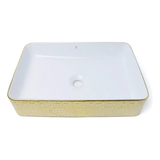 Lavabo Ovalin Ceramico Para Sobreponer Rectangular Moderno