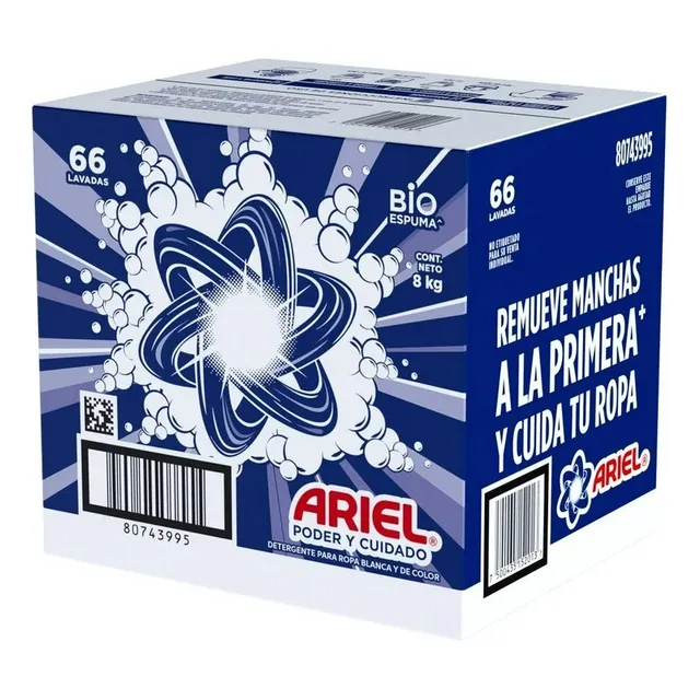 Ariel Poder Y Cuidado Detergente Polvo Ropa Blanca Y Color