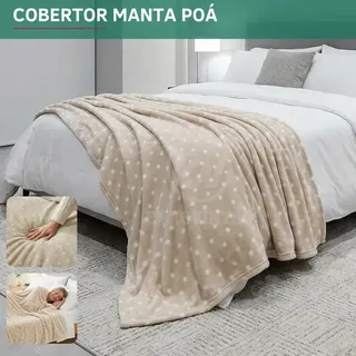 Enxovintão Cobertor Casal Poá 2,00x1,80 Manta Luxo Toque Extra Macio