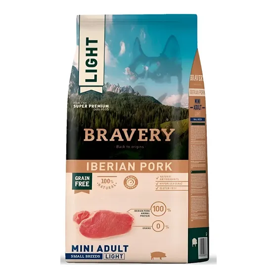 Bravery Adulto Cerdo Ibérico Light Razas Pequeñas 7 Kg | Cuotas sin interés